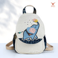 Mochila Happy Elephant Convertible Étnica de algodón y lino